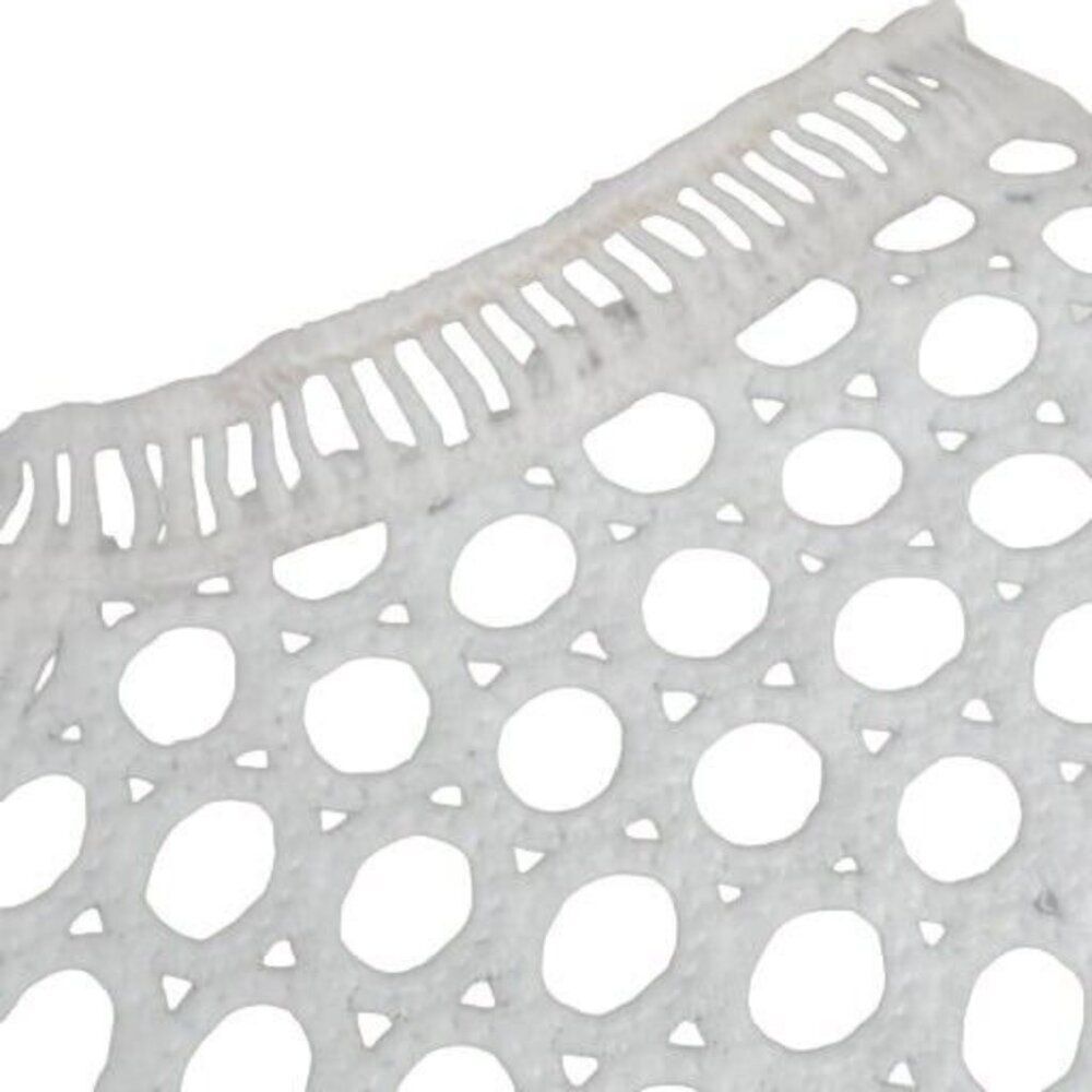 Zero Degree Celsius Womens M Perforated Blouse White Cut Out Top See Through - Picture 4 of 9